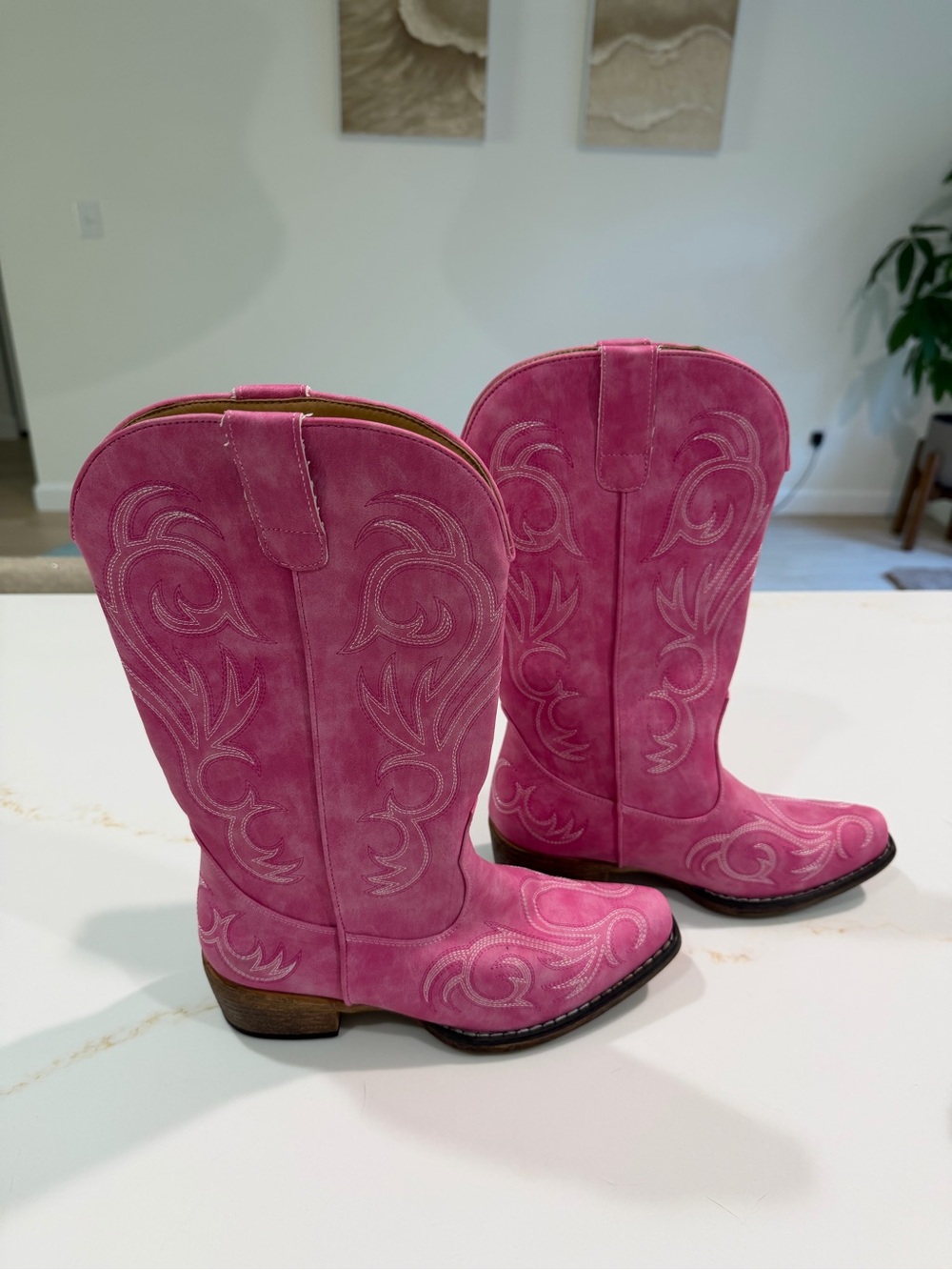 NWOT ROPER Women's Pink Western Cowboy Boots
